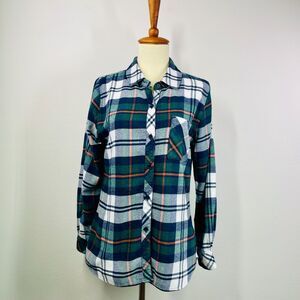 Rails Plaid Flannel Button Down Shirt Medium Womens Rails Medium Plaid Flannel M